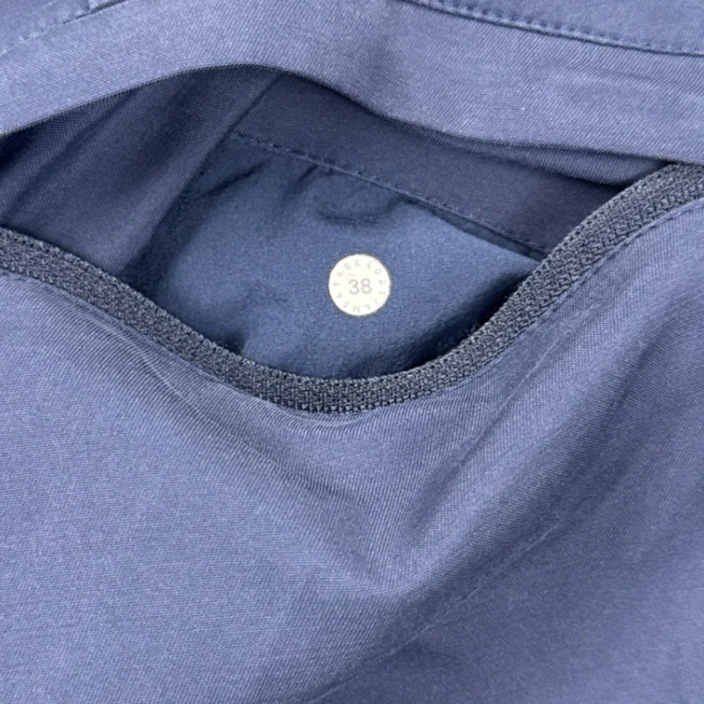 Lululemon Commission Slim Pant 38 Navy Blue Warpstreme Technical Chino Trousers